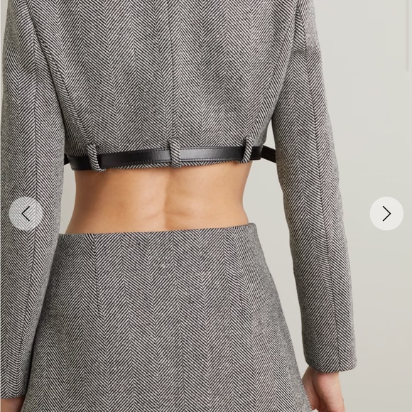 COPERNI Crop Trompe Loeil Leather Belted Jacket (34/2) - Picture 5 of 9